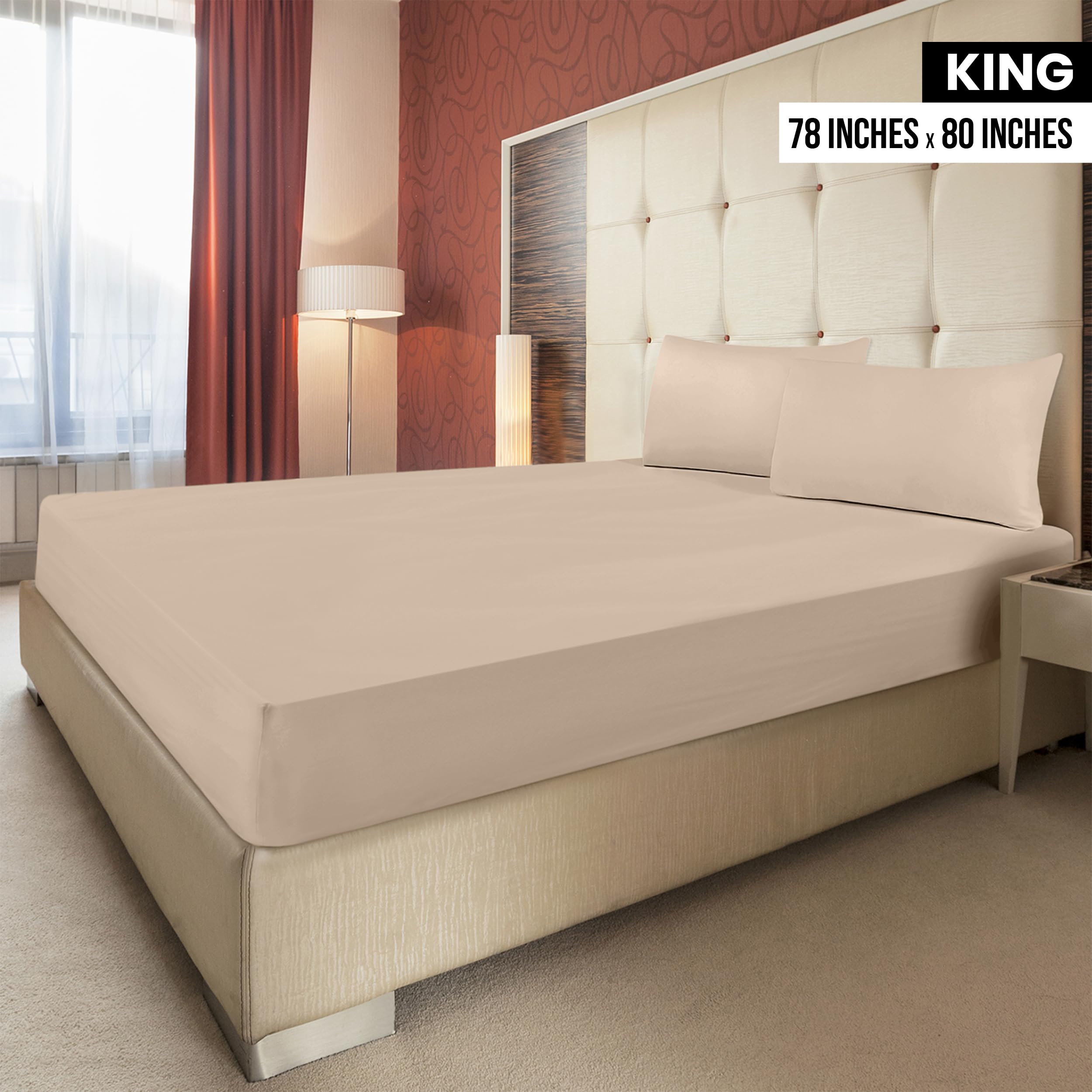 Utopia Bedding king fitted sheet with all-around elastic for a snug fit.