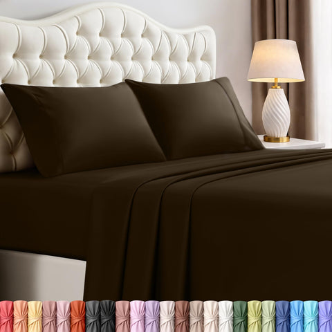 Utopia Bedding king flat sheet 105x102 for full bed coverage and comfort.