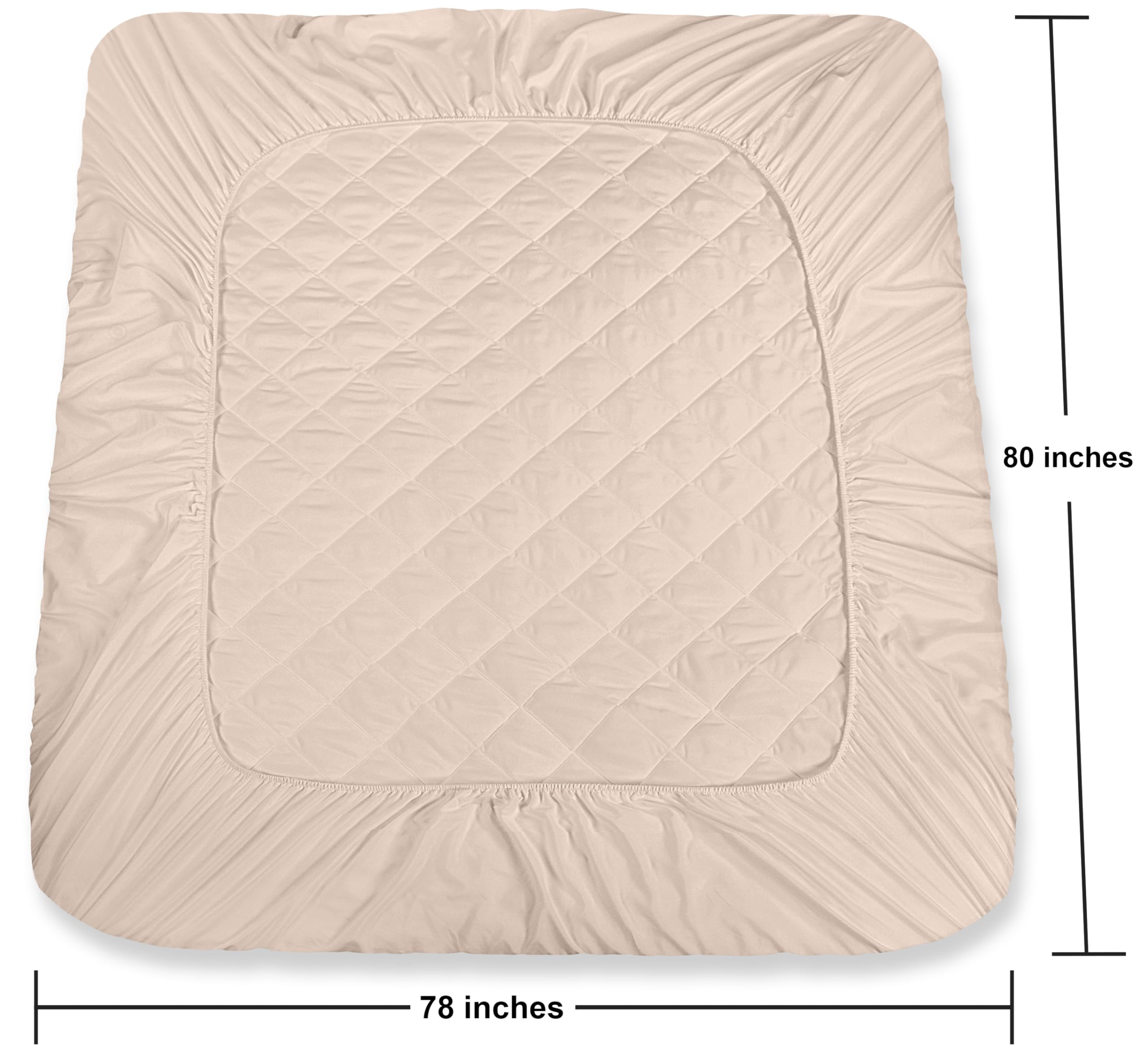 Utopia Bedding deep-pocket design shows secure stretch around mattresses.