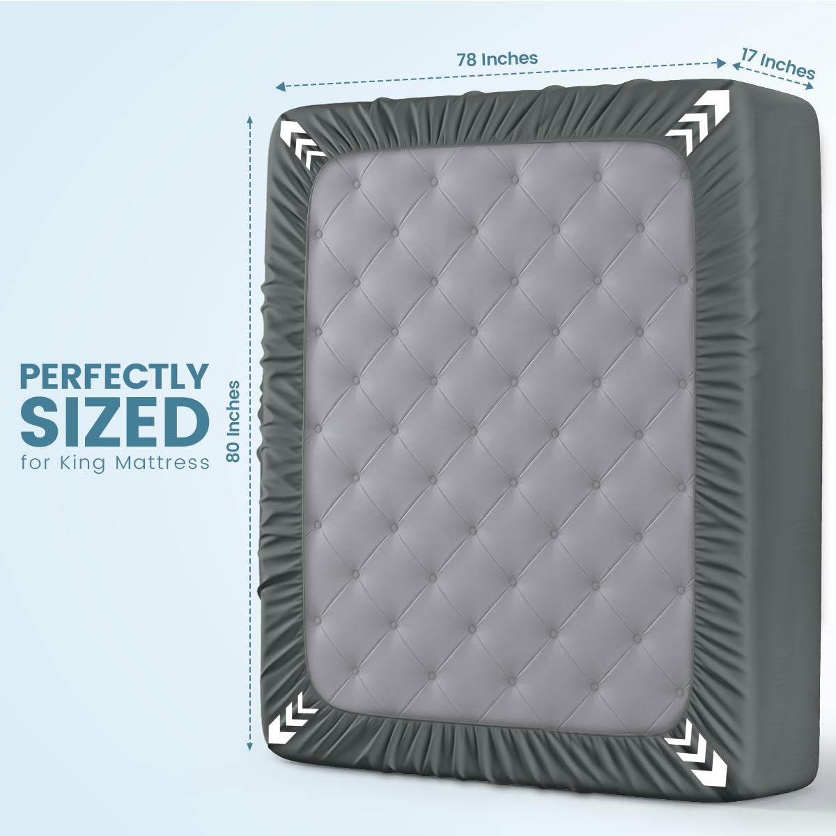 Utopia Bedding king mattress protector with fitted elastic for a secure fit