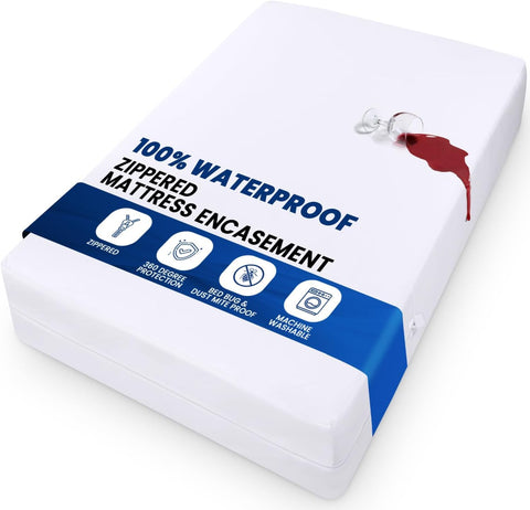 Utopia Bedding king mattress protector zippered encasement for full 360° protection against spills