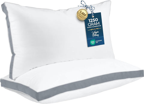 Utopia Bedding king grey pillow set offers balanced support for all sleep positions
