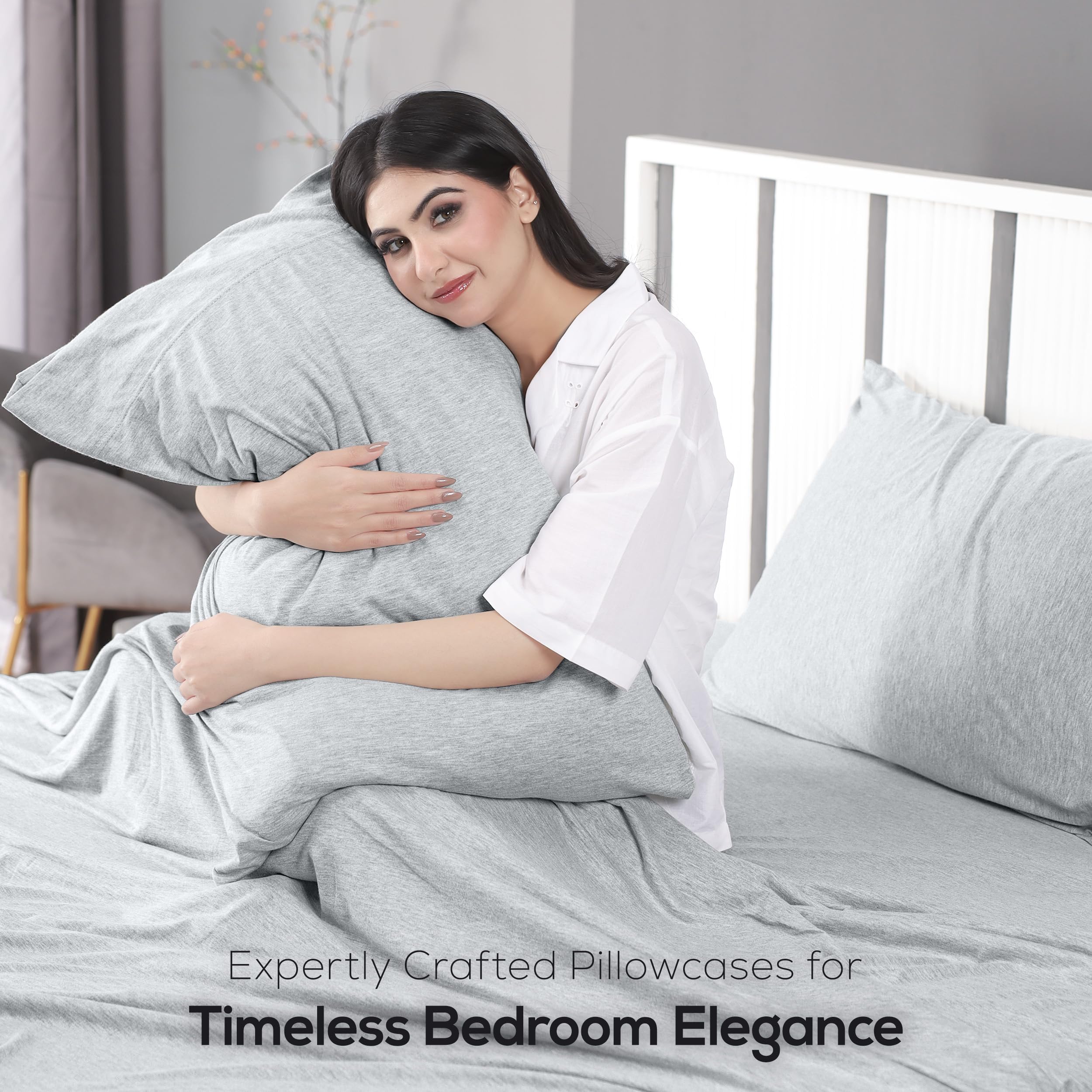 Utopia Bedding King pillowcases 20 by 40 inches paired with jersey knit sheets