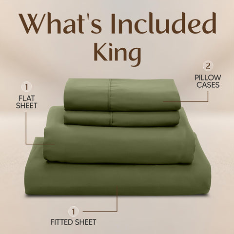 Utopia Bedding olive pillowcases complete the soft, cozy sleep set