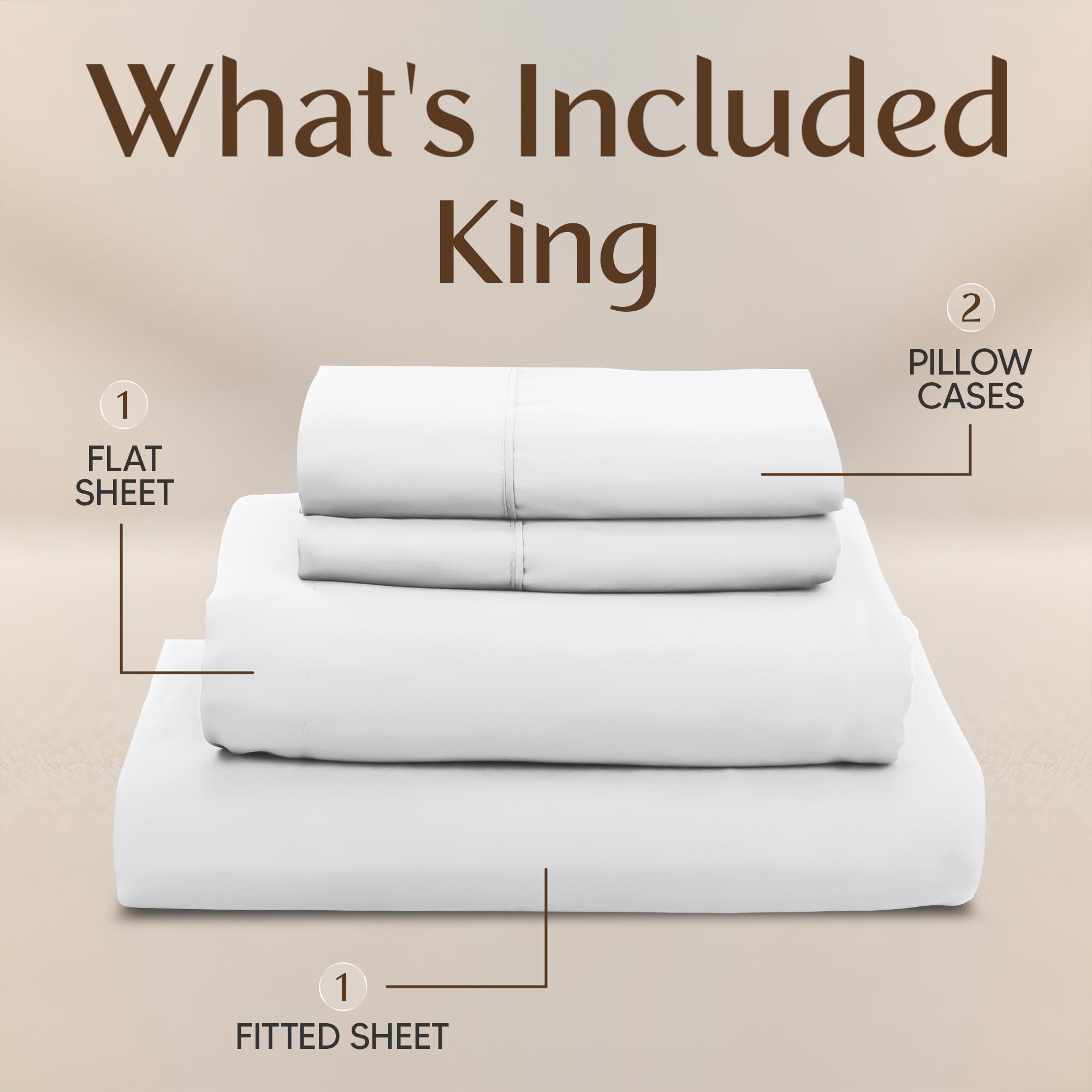 Utopia Bedding king sheet color options shown to complement any decor