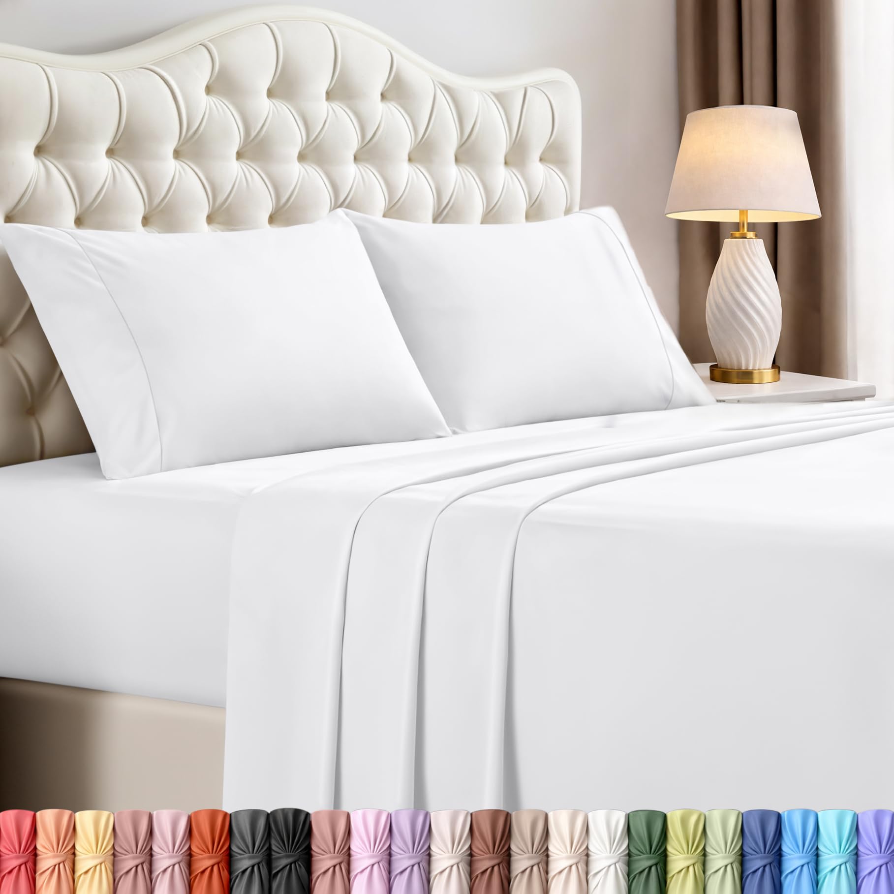 Utopia Bedding king sheet set 4-piece laid out for a clean, hotel-like look