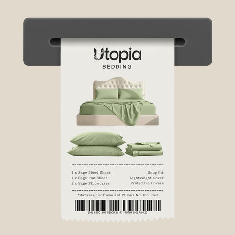 Utopia Bedding king sheet set sage color complements modern bedrooms.