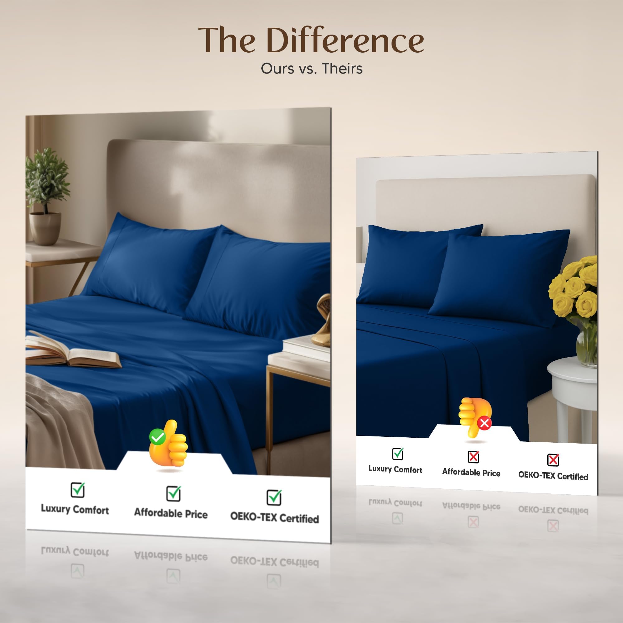Utopia Bedding dusk blue colorway complements modern bedrooms.