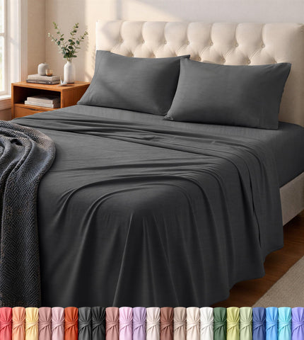 Utopia Bedding king jersey-knit fitted sheet with deep pocket for secure fit