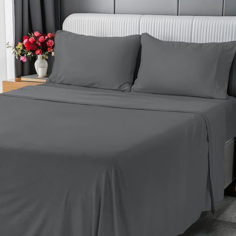 Utopia Bedding king jersey-knit flat sheet with smooth drape for all-season comfort