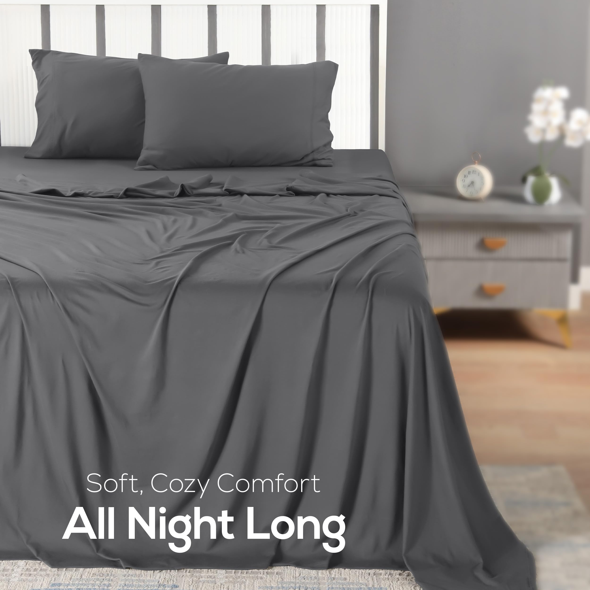 Utopia Bedding jersey knit close-up highlighting soft, flexible fabric