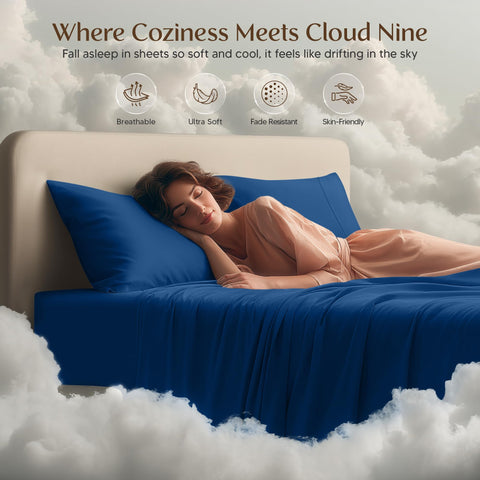 Utopia Bedding sheet set displayed on a bed for easy setup inspiration.