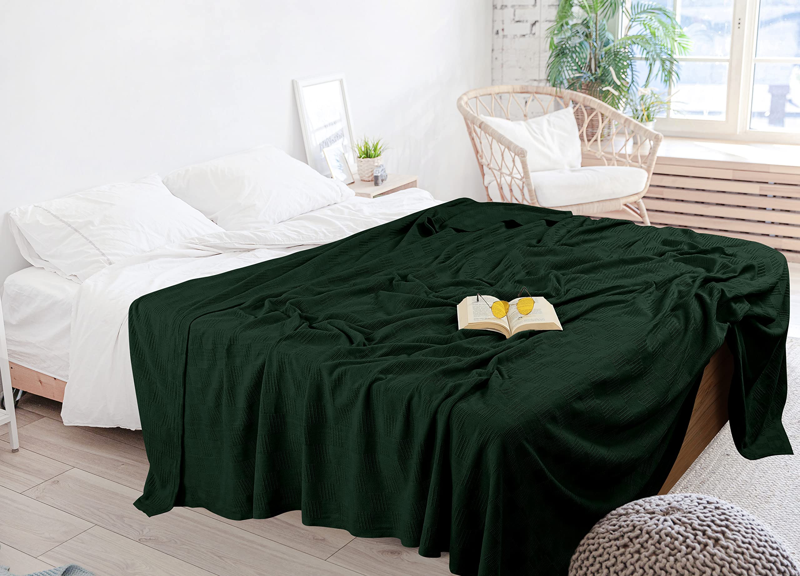 Utopia Bedding king size blanket spread across bed for generous coverage