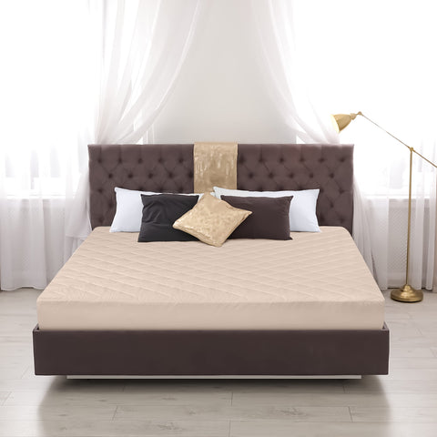 Utopia Bedding king pad in-use view, adding a soft comfort layer.