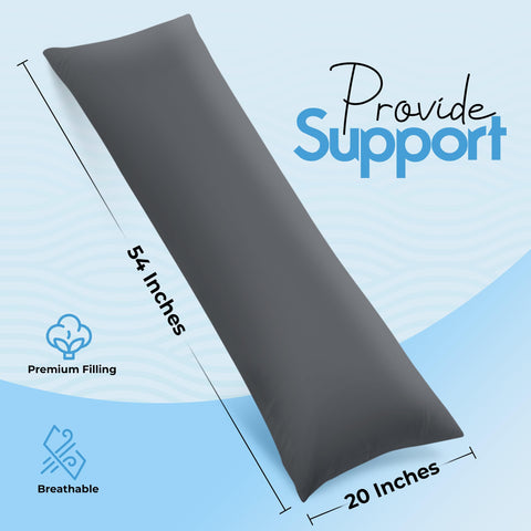 Utopia Bedding long pillow delivers shoulder and hip support for proper alignment
