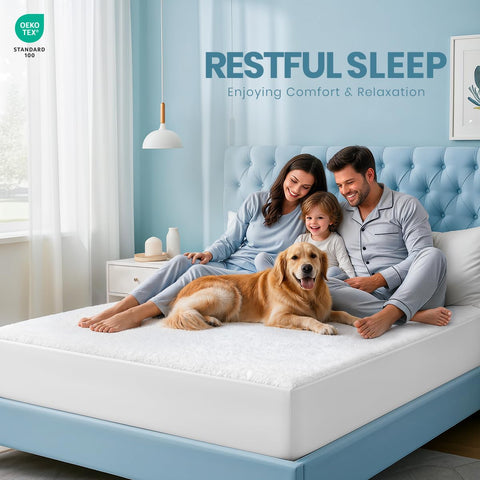 Utopia Bedding machine wash care image communicates easy, cold-cycle cleaning and quick tumble dry.