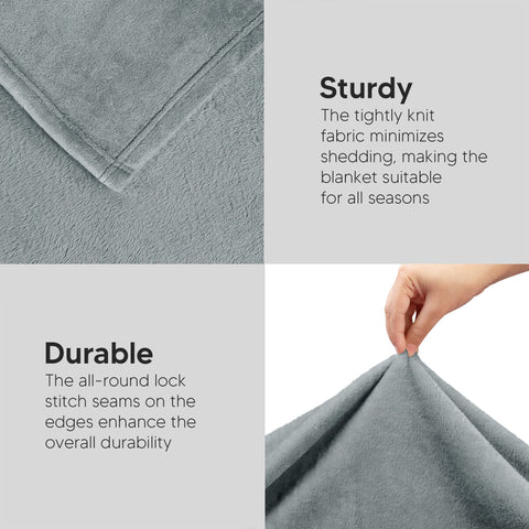 Machine washable and dryer-friendly care for Utopia Bedding fleece blanket.