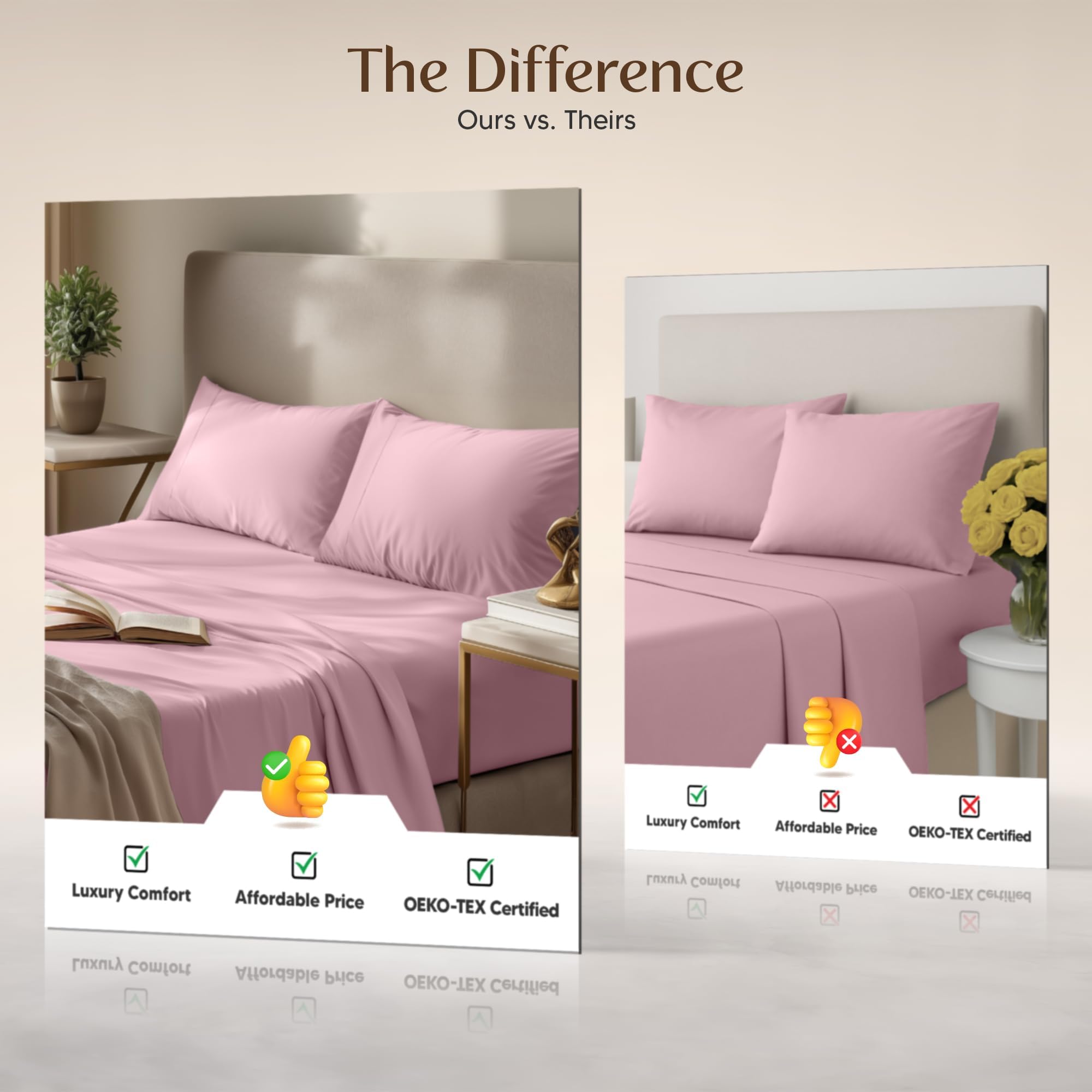 Utopia Bedding machine-wash friendly sheet set ready for easy care.