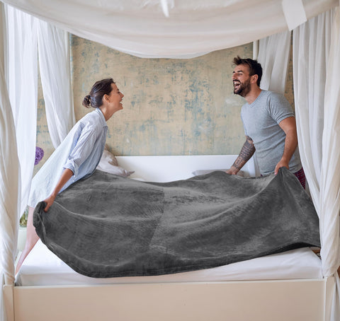 Utopia Bedding machine-washable blanket is easy to maintain