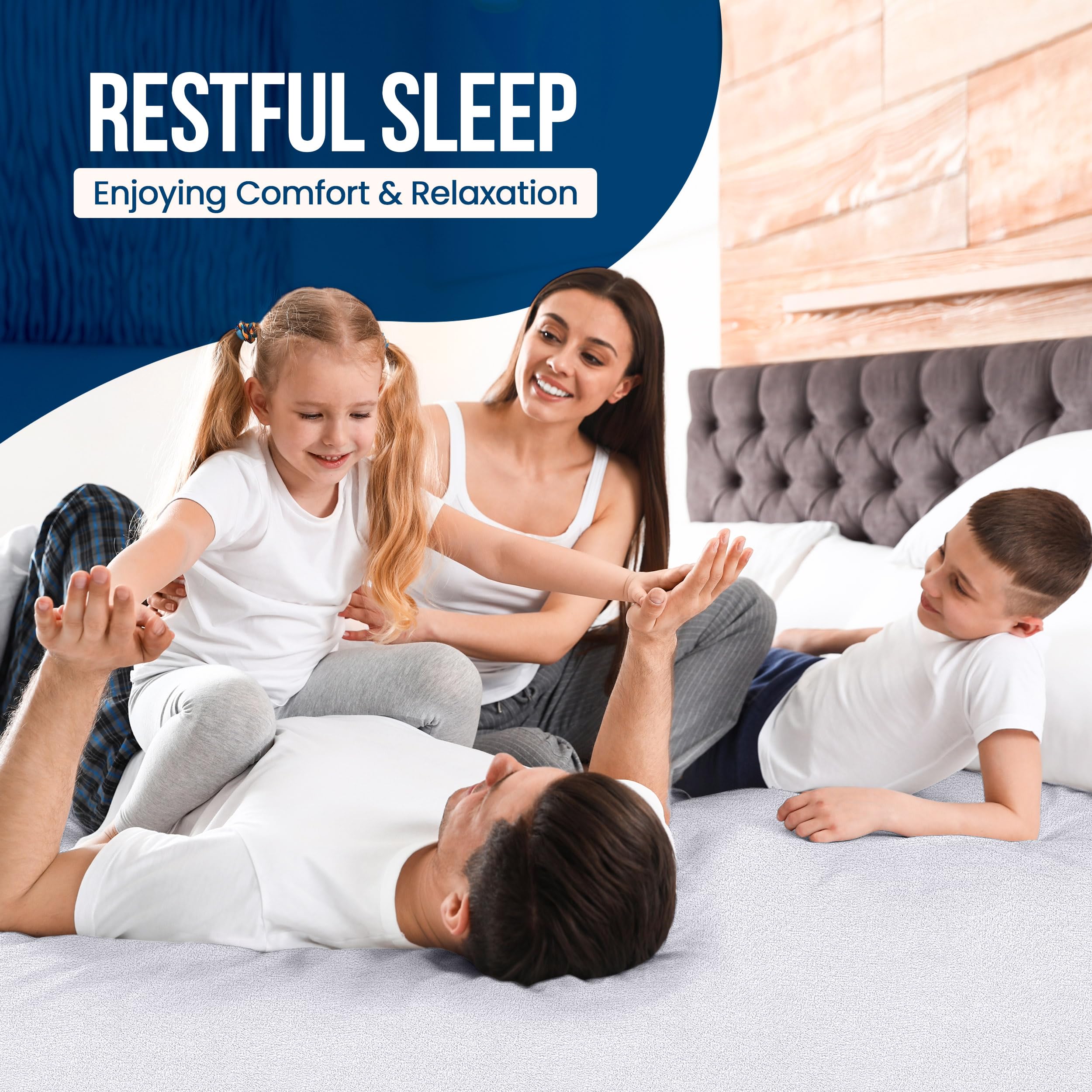 Utopia Bedding machine washable protector simplifies care and prolongs mattress life.