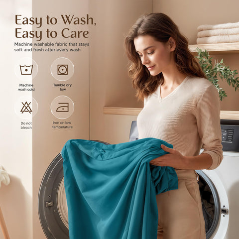 Utopia Bedding machine washable for quick cleanup and lasting freshness.