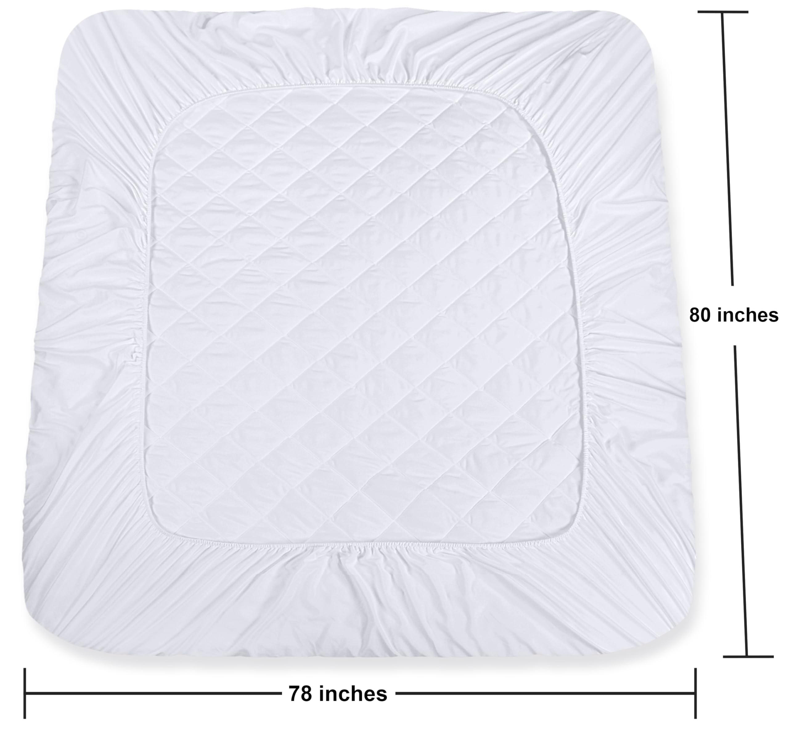 Utopia Bedding machine-washable mattress pad for easy cleanup.