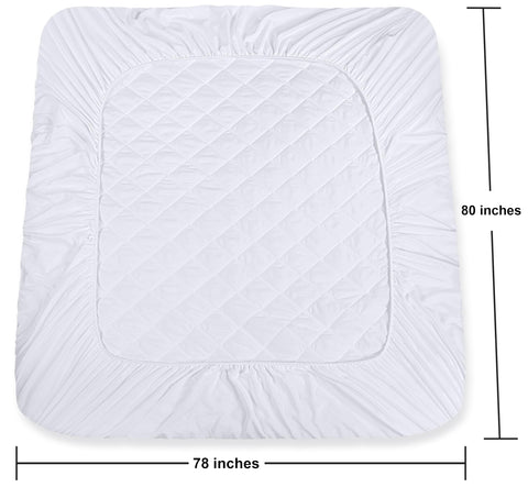 Utopia Bedding machine-washable mattress pad for easy cleanup.