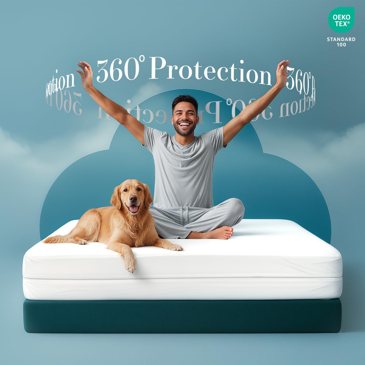 Utopia Bedding six-sided encasement surrounds the mattress for full protection