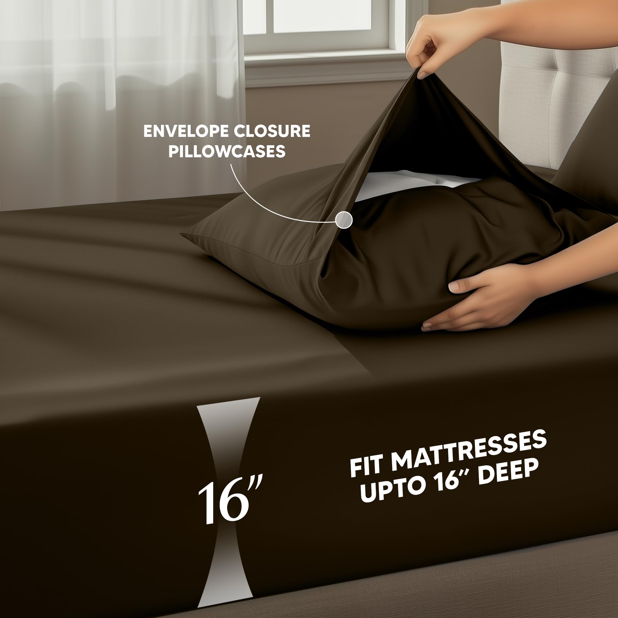 Utopia Bedding microfiber close-up shows ultra-soft, breathable texture.