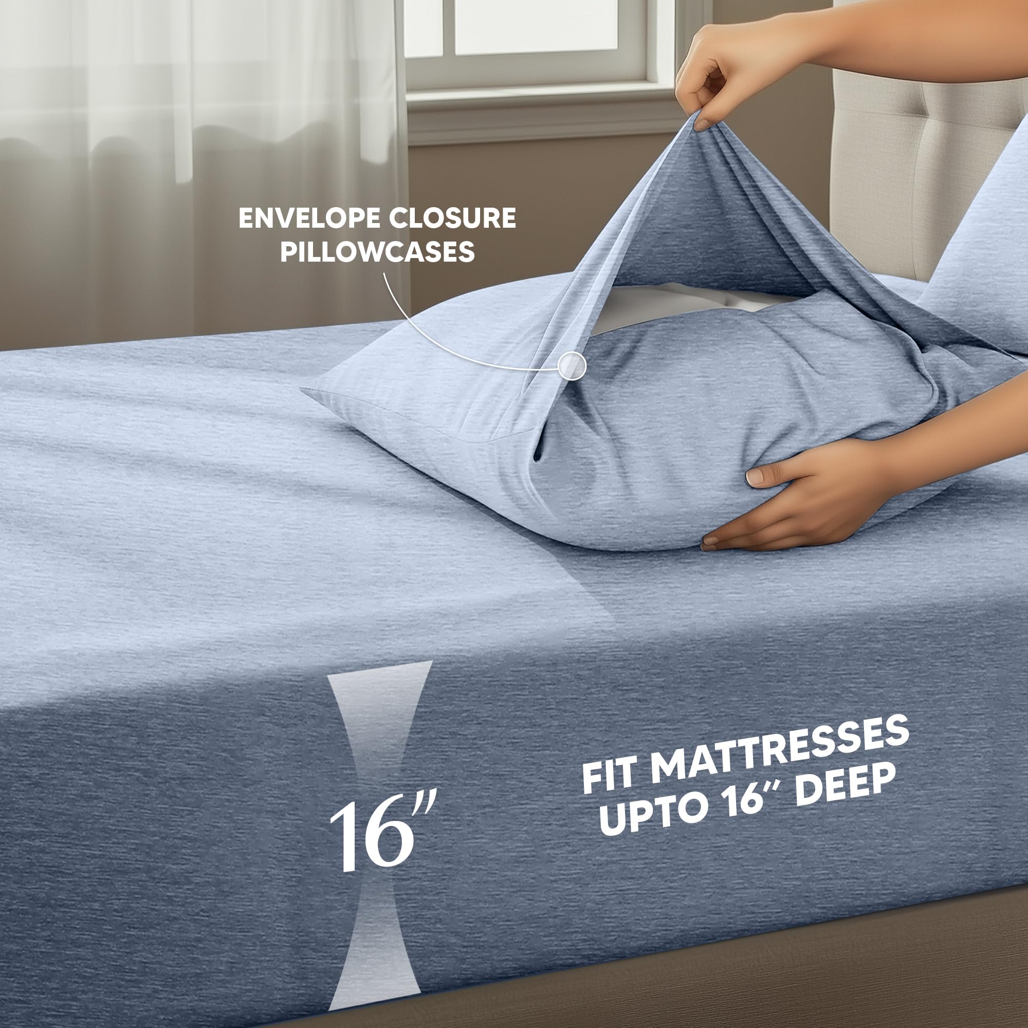 Utopia Bedding double-brushed microfiber closeup highlights ultra-soft, breathable fabric.