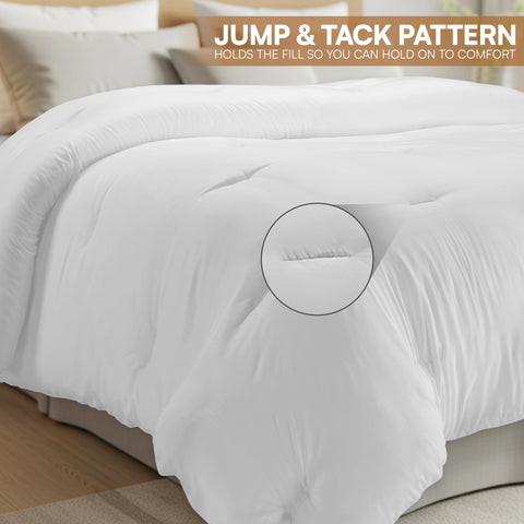 Soft microfiber shell texture of Utopia Bedding comforter up close
