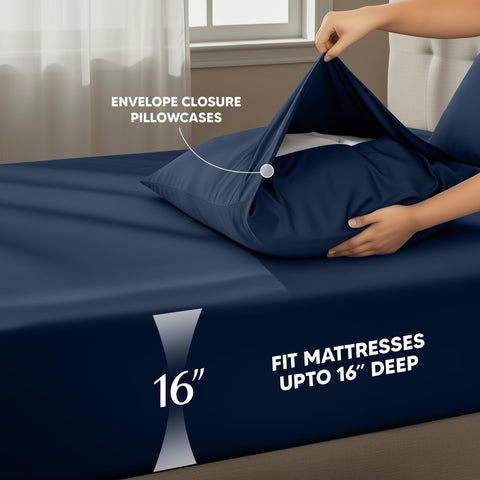 Utopia Bedding microfiber sheets; ultra-soft texture promotes breathable comfort through the night.