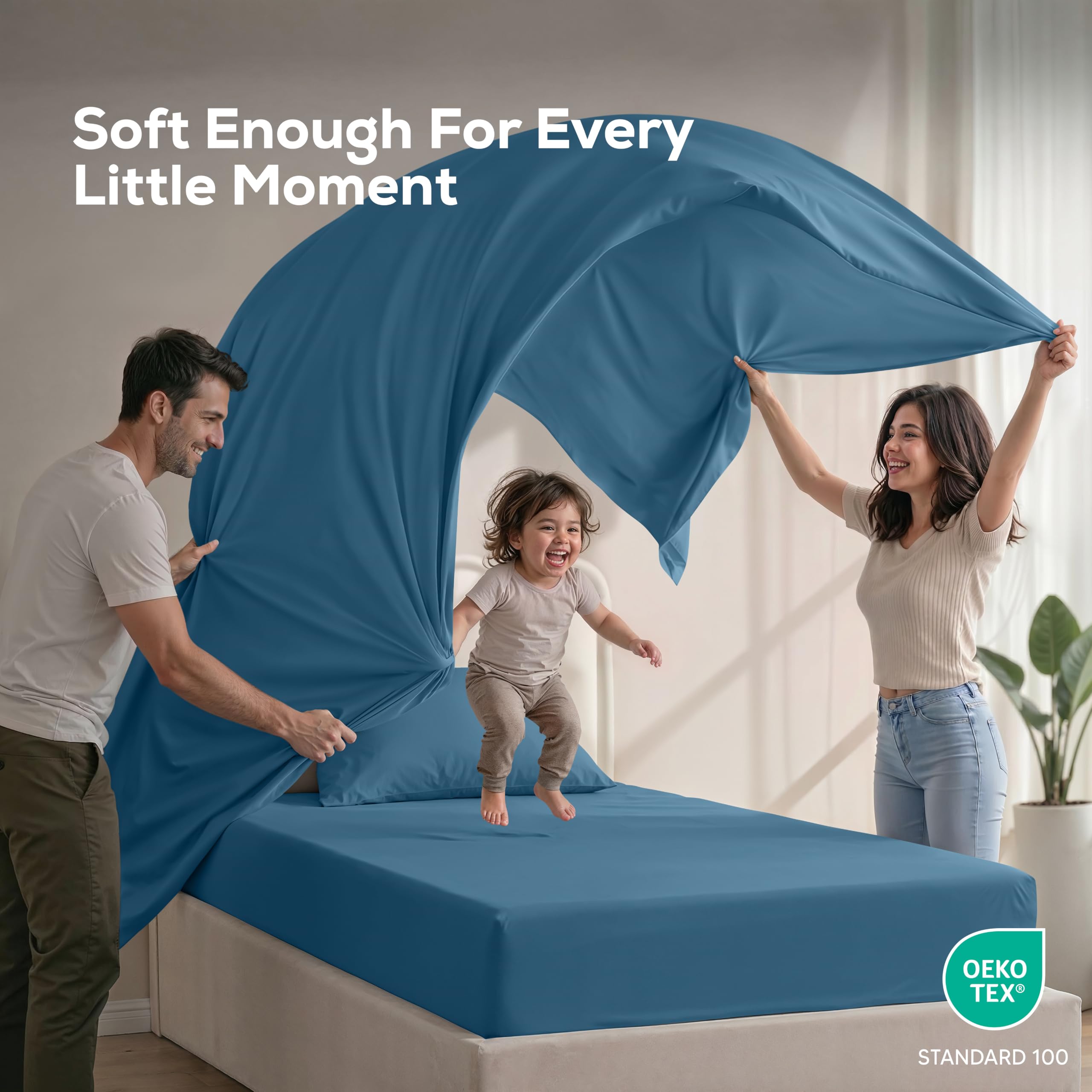 Utopia Bedding brushed microfiber texture close-up highlights softness.
