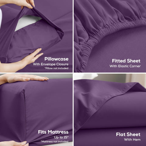 Utopia Bedding microfiber close-up highlighting soft, breathable texture.
