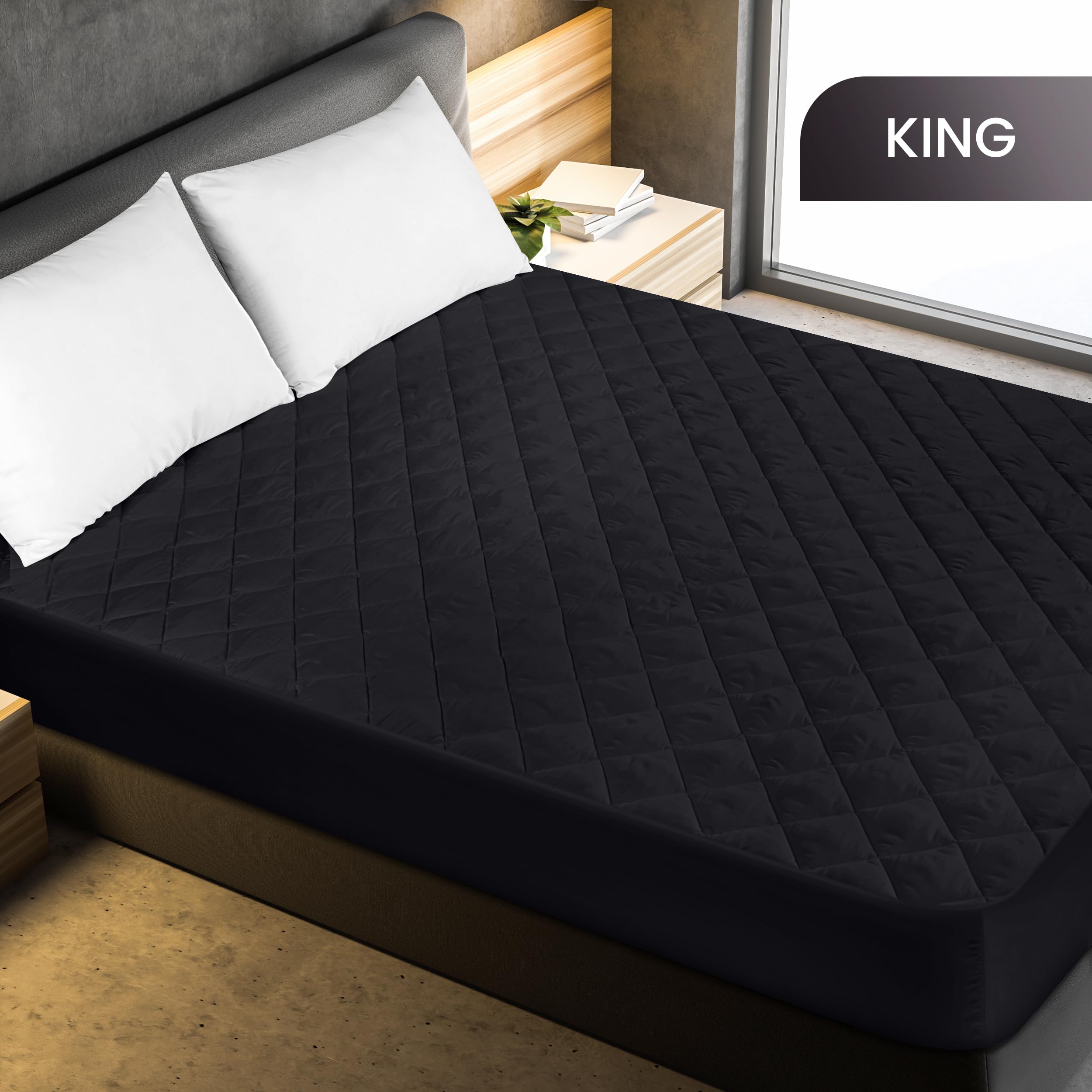 Utopia Bedding microfiber top adds soft loft for a more comfortable night.