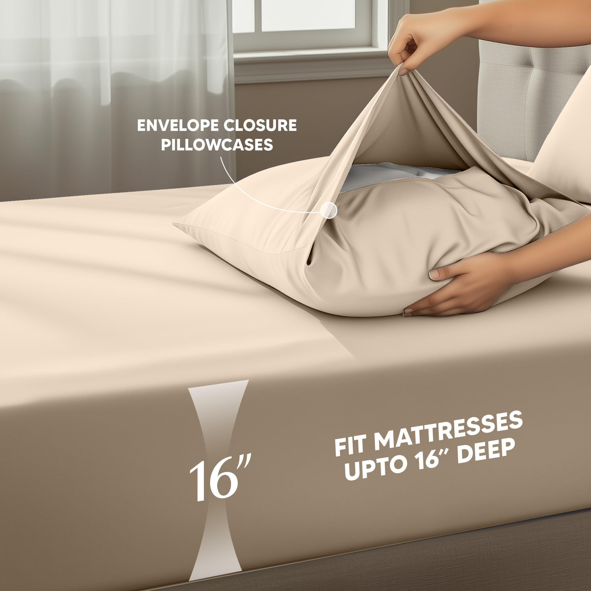 Utopia Bedding breathable microfiber weave promotes cool, airy sleep