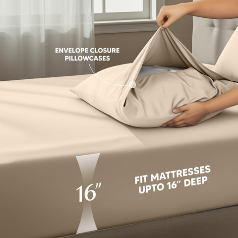 Utopia Bedding breathable microfiber weave promotes cool, airy sleep