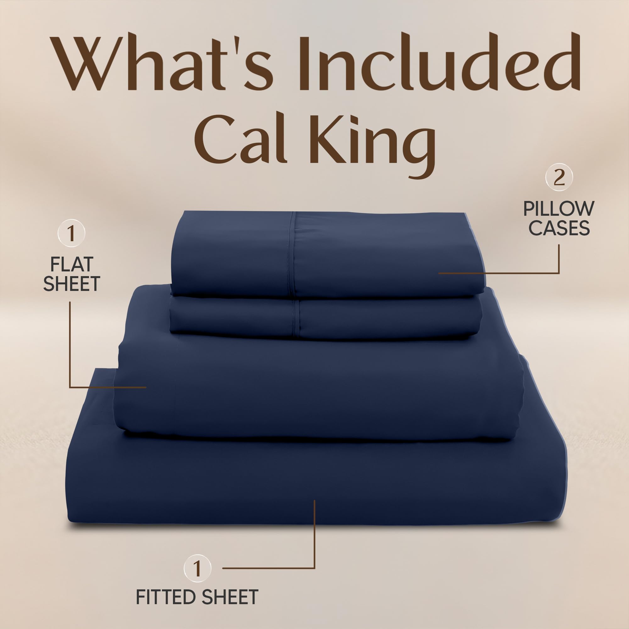 Utopia Bedding navy blue sheets; luxurious color for a stylish, inviting bedroom.