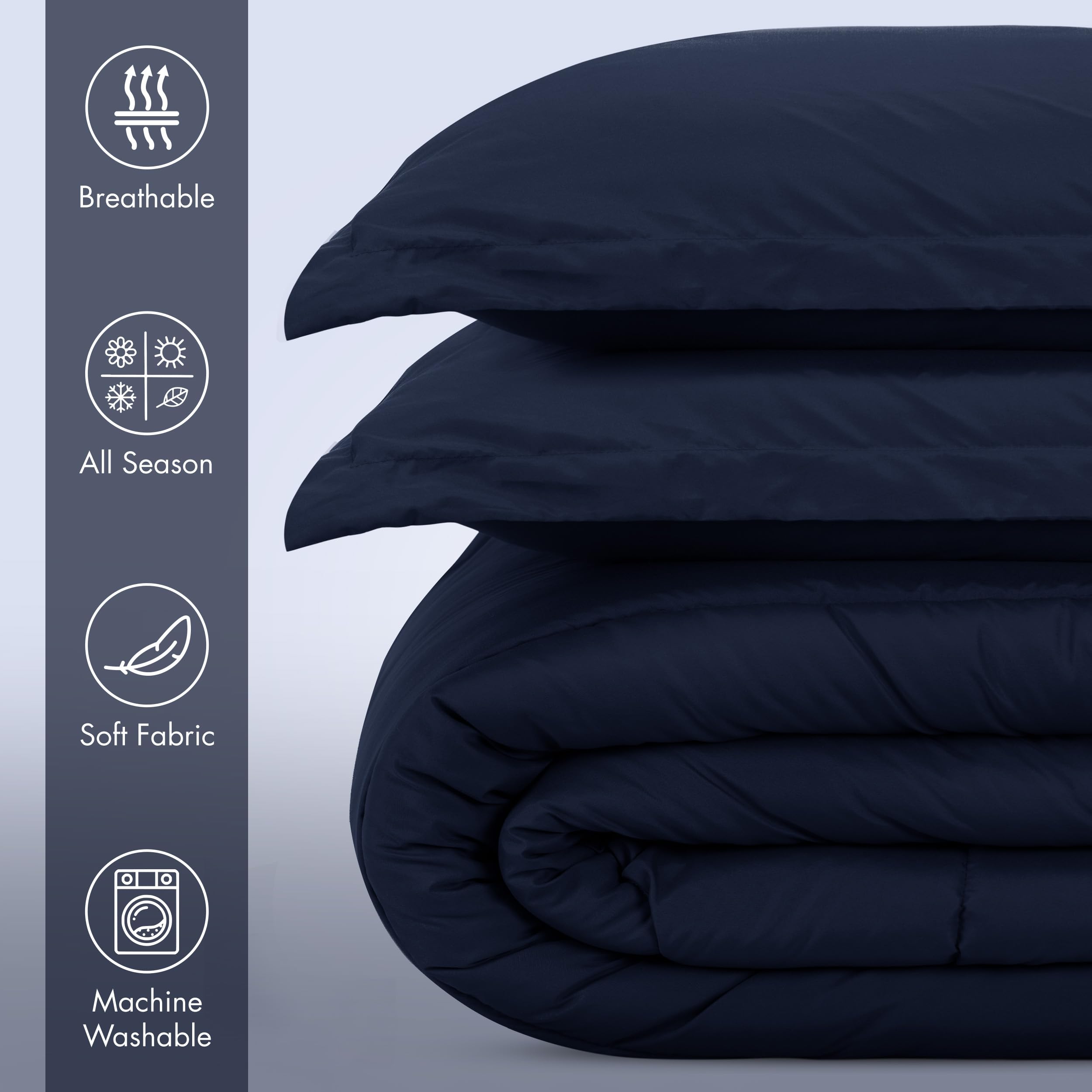 Utopia Bedding navy kids comforter set two-sided print refreshes room style