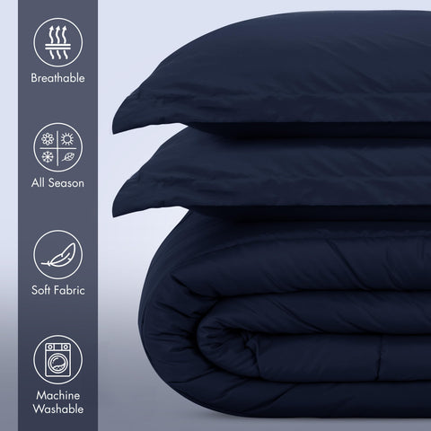 Utopia Bedding navy kids comforter set two-sided print refreshes room style