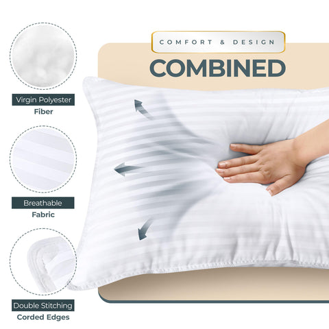 Utopia Bedding no-shift design keeps pillows fluffy and in place overnight