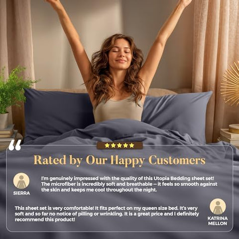 Utopia Bedding Oeko-Tex certified sheets emphasizing safety and quality