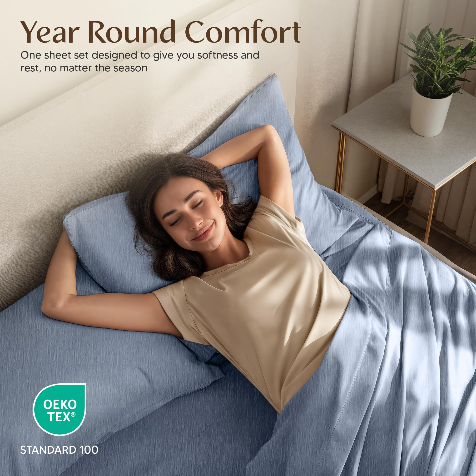 Utopia Bedding oeko-tex-certified label confirms skin-friendly, safe materials.