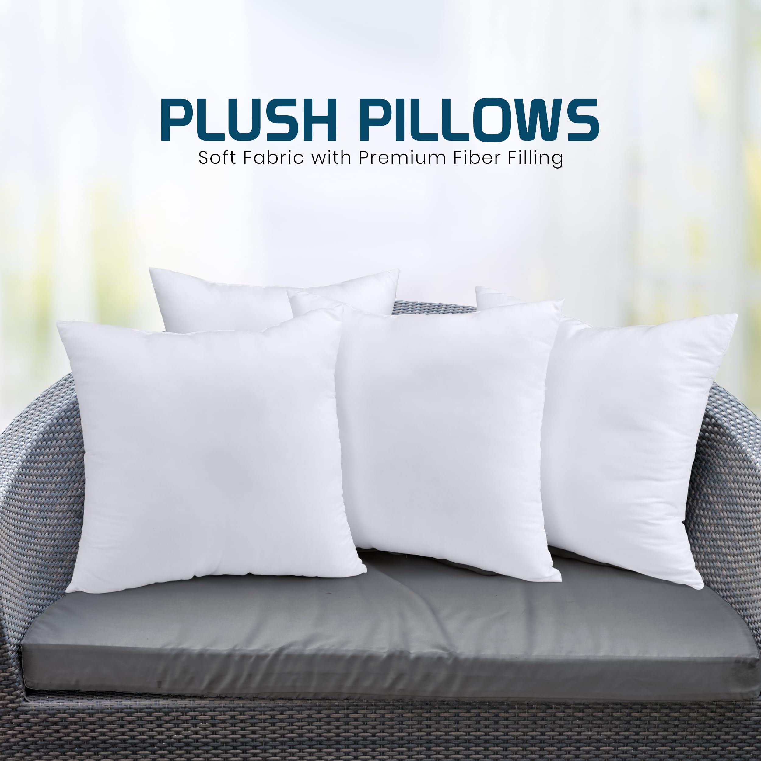 Utopia Bedding pillow insert suitable for indoor or outdoor use.