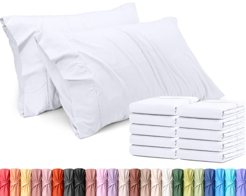 Utopia Bedding pillow cases 12-pack front view with smooth microfiber for comfortable sleep.