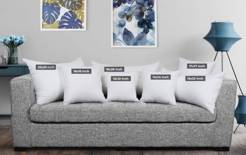 Utopia Bedding 20x26 pillow inserts front view in white