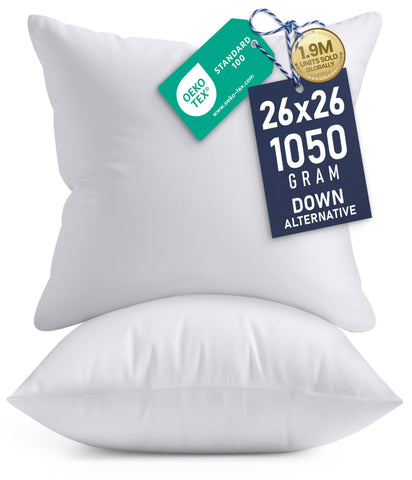 Utopia Bedding pillow insert close-up shows soft brushed fabric for cozy seating.