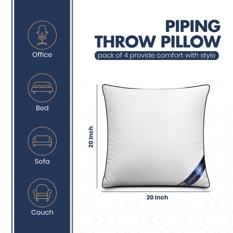 Utopia Bedding plush 20x20 pillow insert for soft lounging