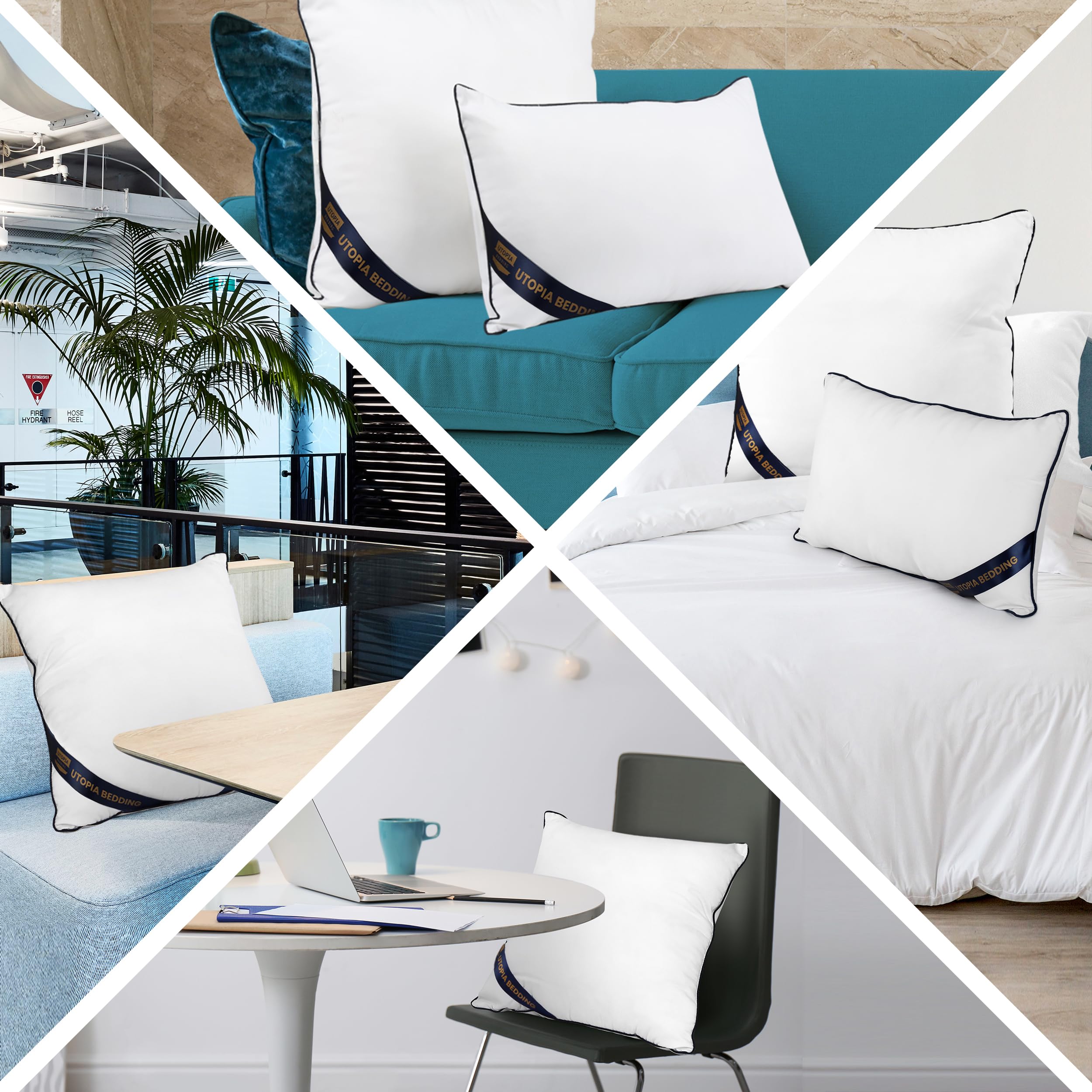 Utopia Bedding plush pillow insert delivers soft support for living spaces