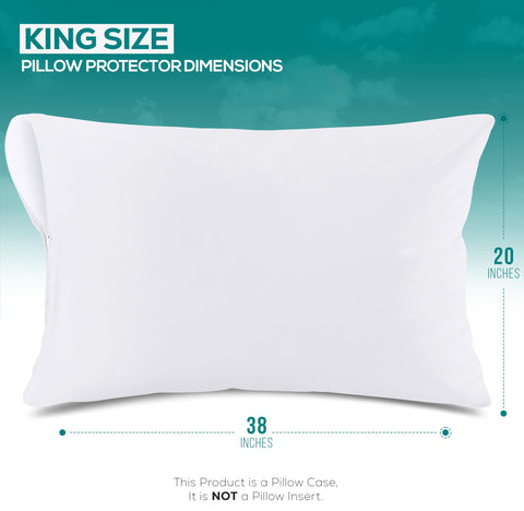 Utopia Bedding waterproof pillow covers with TPU lining guard against spills and moisture